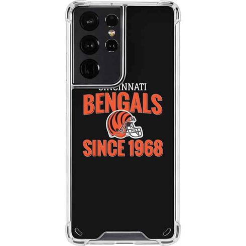 NFL Cincinnati Bengals Helmet Galaxy S21 Ultra 5G Clear Case