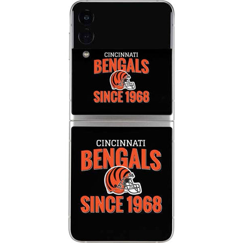 NFL Cincinnati Bengals Helmet Galaxy Z Flip3 5G Skin