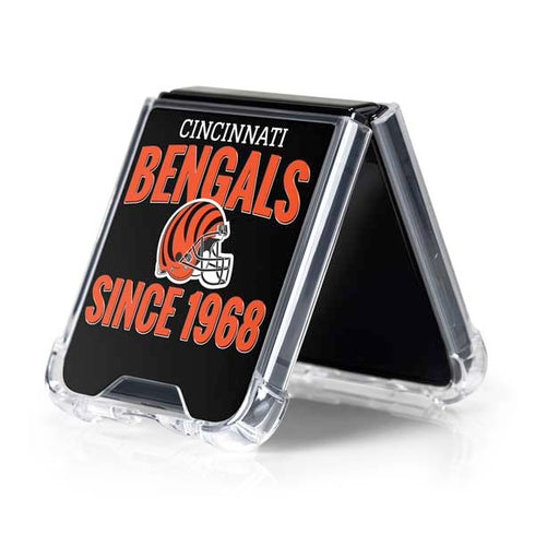 NFL Cincinnati Bengals Helmet Galaxy Z Flip5 5G Clear Case