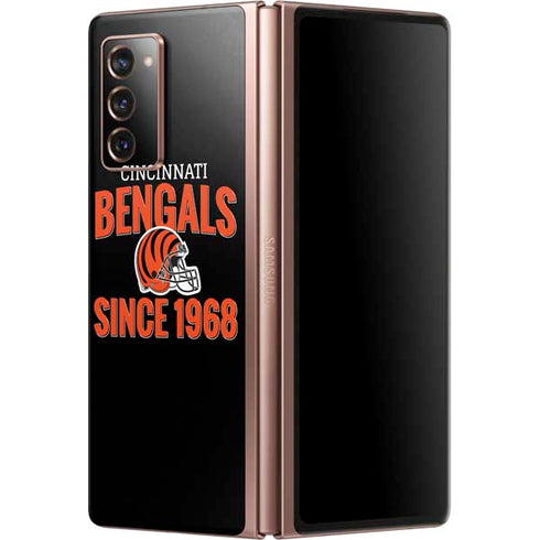 NFL Cincinnati Bengals Helmet Galaxy Z Fold2 5G Skin
