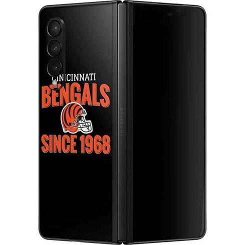 NFL Cincinnati Bengals Helmet Galaxy Z Fold3 5G Skin