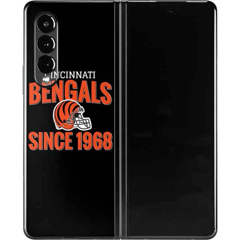 NFL Cincinnati Bengals Helmet Galaxy Z Fold3 5G Skin