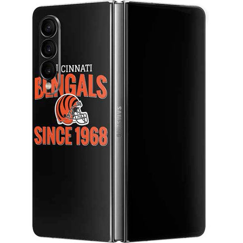 NFL Cincinnati Bengals Helmet Galaxy Z Fold4 5G Skin
