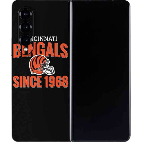 NFL Cincinnati Bengals Helmet Galaxy Z Fold4 5G Skin