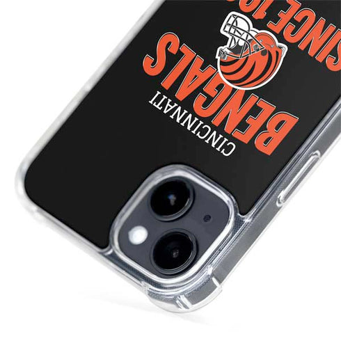 NFL Cincinnati Bengals Helmet iPhone 15 Plus MagSafe Case