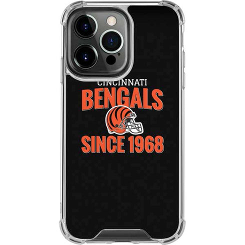 NFL Cincinnati Bengals Helmet iPhone 14 Pro Clear Case