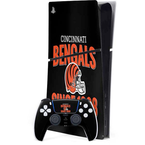 NFL Cincinnati Bengals Helmet PS5 Slim Digital Edition Console Skin