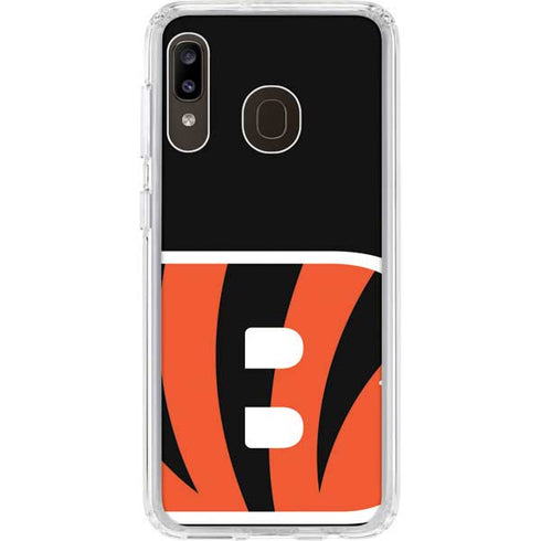 NFL Cincinnati Bengals Large Logo Galaxy A20 Clear Case