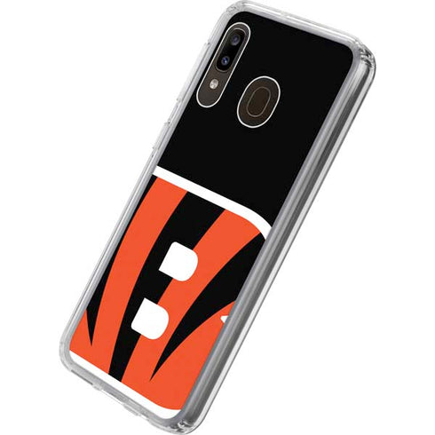 NFL Cincinnati Bengals Large Logo Galaxy A20 Clear Case