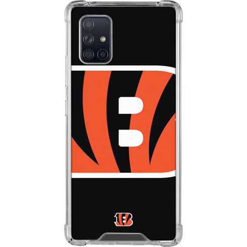 NFL Cincinnati Bengals Large Logo Galaxy A71 5G Clear Case