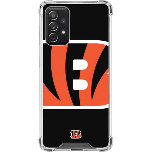 NFL Cincinnati Bengals Large Logo Galaxy A72 5G Clear Case