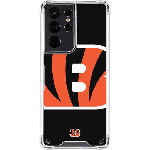 NFL Cincinnati Bengals Large Logo Galaxy S21 Ultra 5G Clear Case