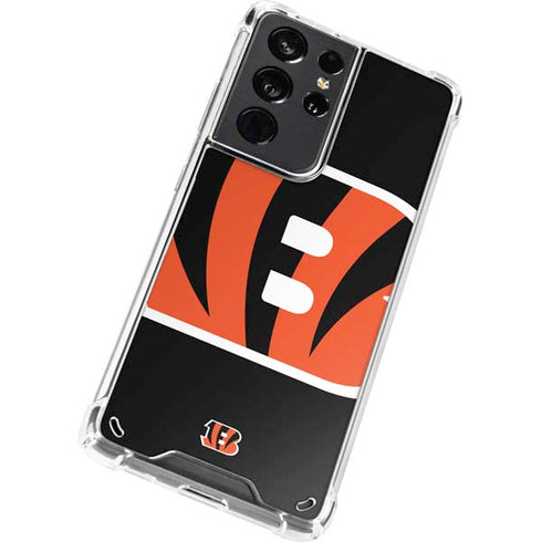 NFL Cincinnati Bengals Large Logo Galaxy S21 Ultra 5G Clear Case