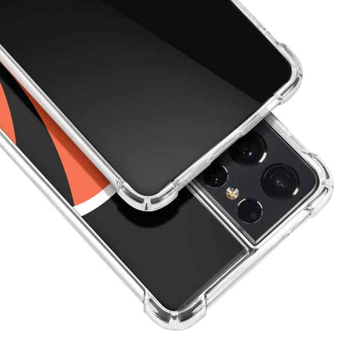 NFL Cincinnati Bengals Large Logo Galaxy S21 Ultra 5G Clear Case