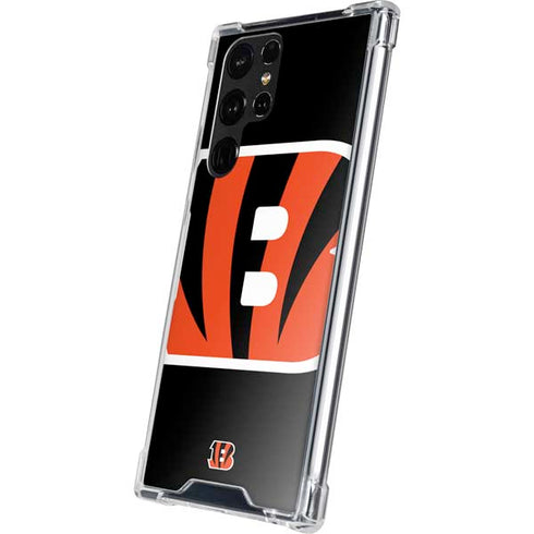 NFL Cincinnati Bengals Large Logo Galaxy S22 Ultra Clear Case