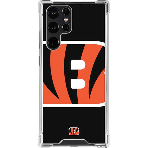 NFL Cincinnati Bengals Large Logo Galaxy S22 Ultra Clear Case