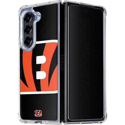 NFL Cincinnati Bengals Large Logo Galaxy Z Fold5 5G Clear Case