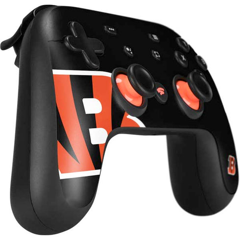 NFL Cincinnati Bengals Large Logo Google Stadia Controller Skin