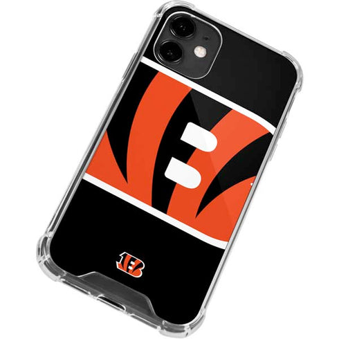NFL Cincinnati Bengals Large Logo iPhone 12 Mini Clear Case