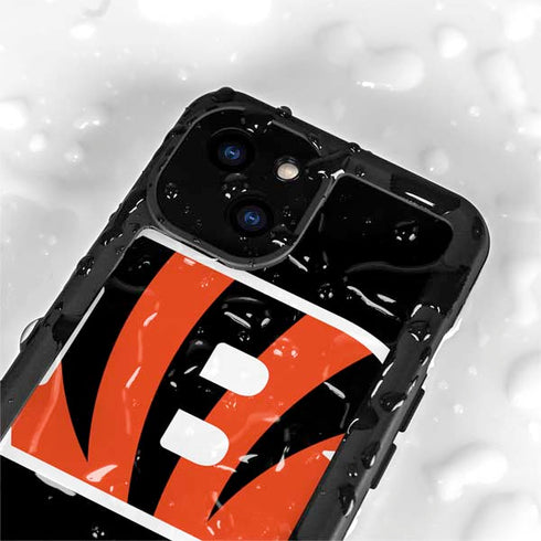 NFL Cincinnati Bengals Large Logo iPhone 13 Mini Waterproof Case