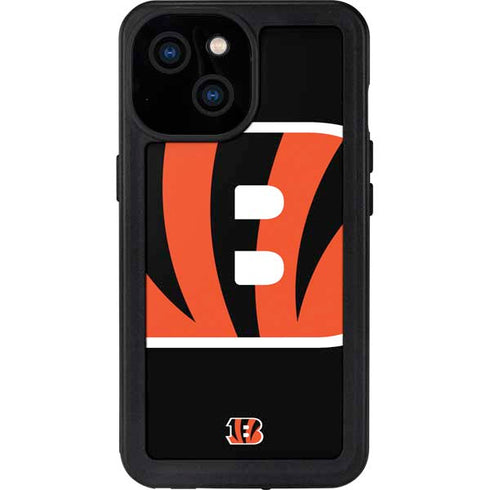 NFL Cincinnati Bengals Large Logo iPhone 13 Mini Waterproof Case