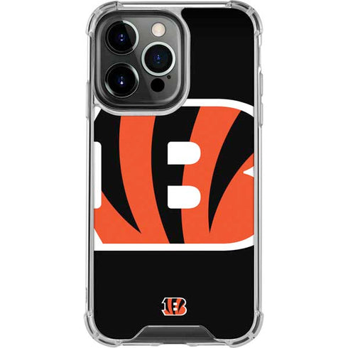 NFL Cincinnati Bengals Large Logo iPhone 13 Pro Clear Case