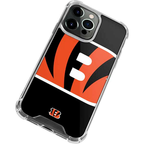 NFL Cincinnati Bengals Large Logo iPhone 13 Pro Clear Case
