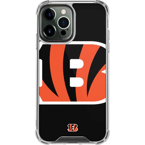 NFL Cincinnati Bengals Large Logo iPhone 13 Pro Max Clear Case
