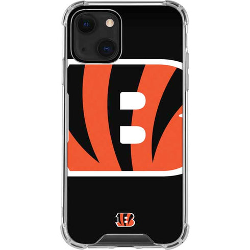 NFL Cincinnati Bengals Large Logo iPhone 15 Plus Clear Case