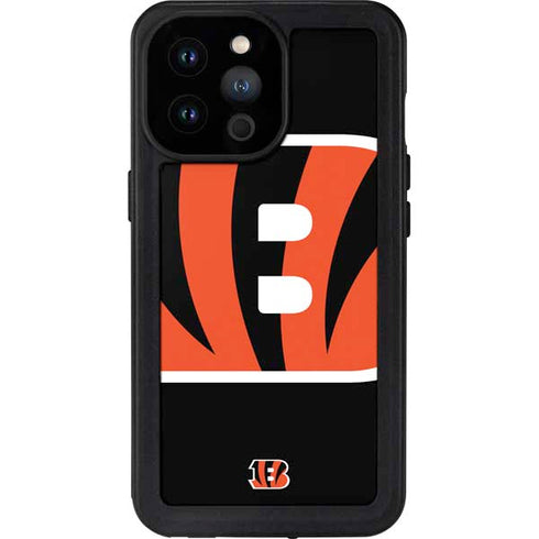 NFL Cincinnati Bengals Large Logo iPhone 14 Pro Max Waterproof Case