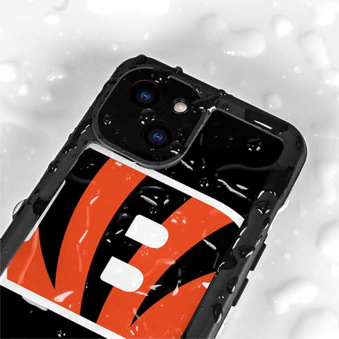 NFL Cincinnati Bengals Large Logo iPhone 15 Waterproof Case