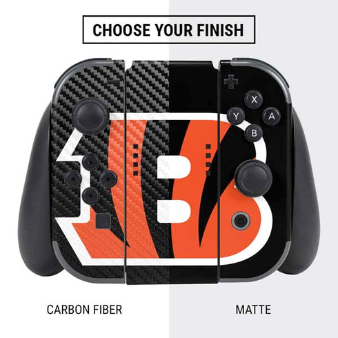 NFL Cincinnati Bengals Large Logo Nintendo Switch Bundle Skin
