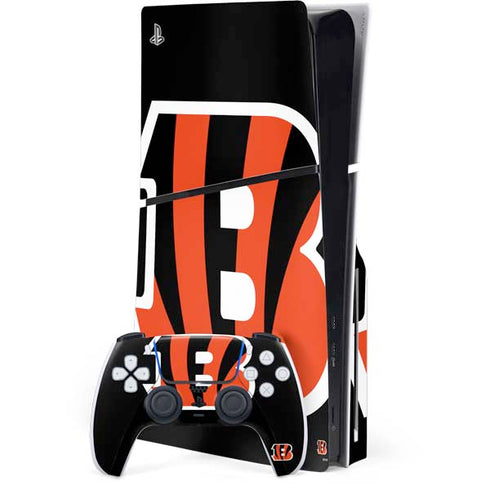 NFL Cincinnati Bengals Large Logo PS5 Slim Disk Bundle Skin
