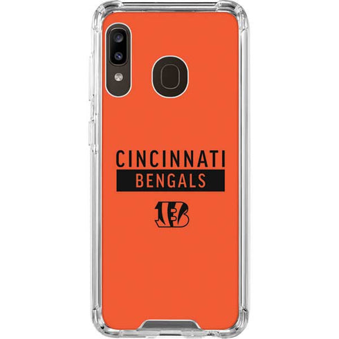 NFL Cincinnati Bengals Orange Performance Series Galaxy A30 Clear Case