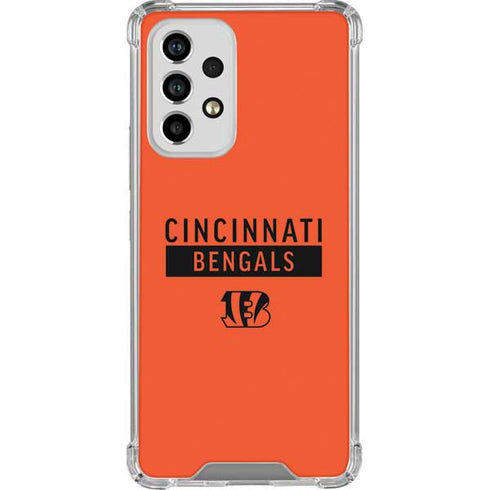 NFL Cincinnati Bengals Orange Performance Series Galaxy A53 5G Clear Case