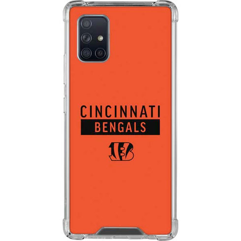 NFL Cincinnati Bengals Orange Performance Series Galaxy A71 5G Clear Case