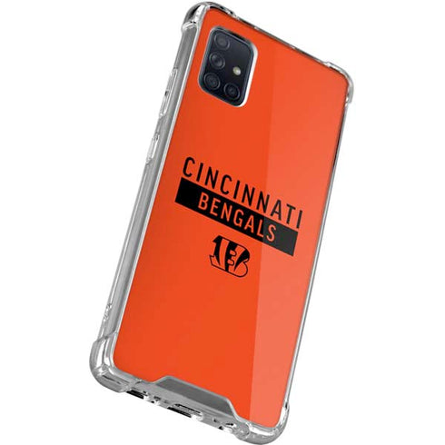 NFL Cincinnati Bengals Orange Performance Series Galaxy A71 5G Clear Case