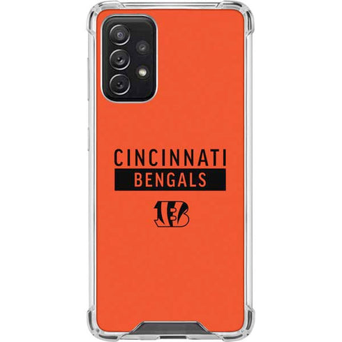 NFL Cincinnati Bengals Orange Performance Series Galaxy A72 5G Clear Case