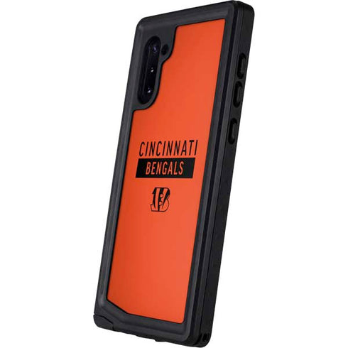 NFL Cincinnati Bengals Orange Performance Series Galaxy Note 10 Waterproof Case