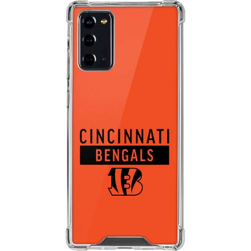 NFL Cincinnati Bengals Orange Performance Series Galaxy Note20 5G Clear Case
