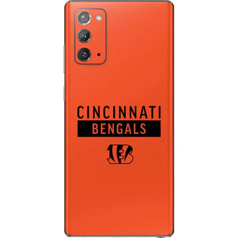 NFL Cincinnati Bengals Orange Performance Series Galaxy Note20 5G Skin