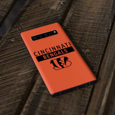 NFL Cincinnati Bengals Orange Performance Series Galaxy S10 Plus Skin