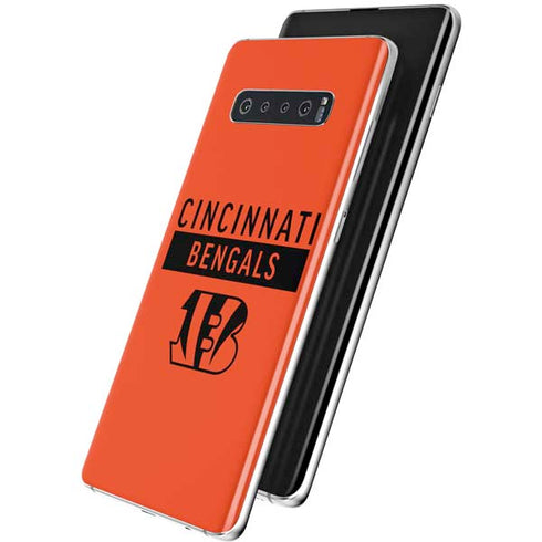 NFL Cincinnati Bengals Orange Performance Series Galaxy S10 Skin