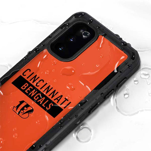 NFL Cincinnati Bengals Orange Performance Series Galaxy S20 Waterproof Case