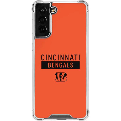 NFL Cincinnati Bengals Orange Performance Series Galaxy S21 FE Clear Case