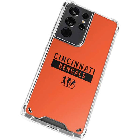 NFL Cincinnati Bengals Orange Performance Series Galaxy S21 Ultra 5G Clear Case