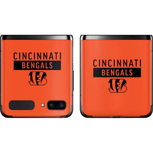 NFL Cincinnati Bengals Orange Performance Series Galaxy Z Flip Skin
