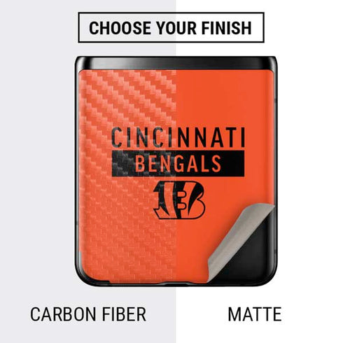 NFL Cincinnati Bengals Orange Performance Series Galaxy Z Flip Skin
