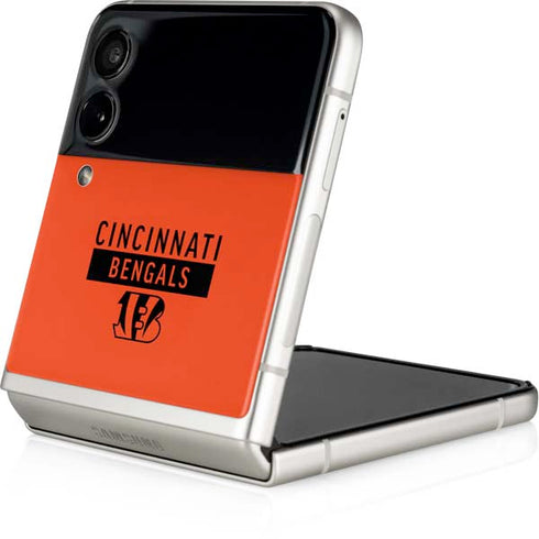 NFL Cincinnati Bengals Orange Performance Series Galaxy Z Flip4 5G Skin