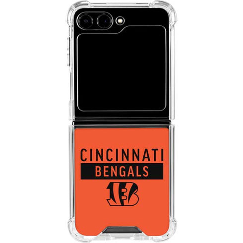 NFL Cincinnati Bengals Orange Performance Series Galaxy Z Flip5 5G Clear Case